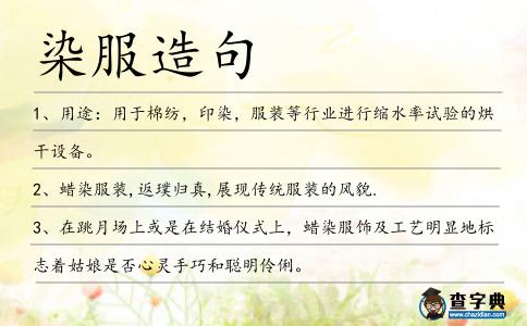 染服造句