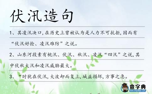 伏汛造句