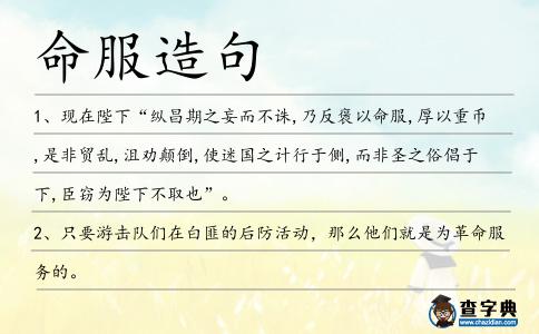 命服造句