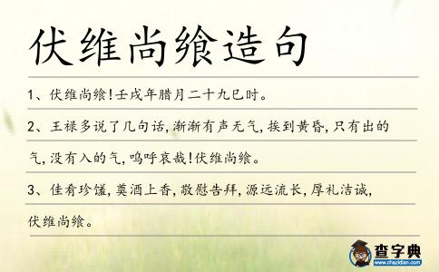 伏維尚饗造句