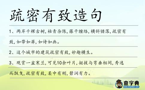 疏密有致造句