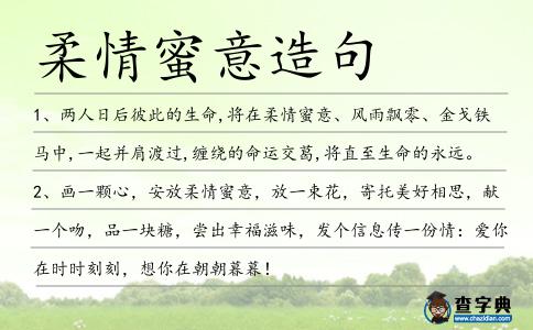 柔情蜜意造句