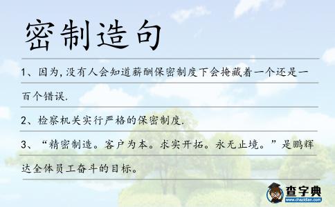密制造句