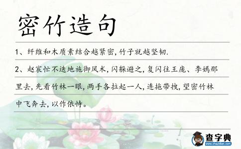 密竹造句