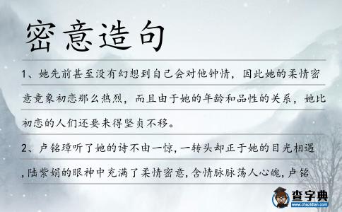 密意造句