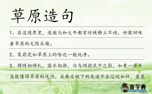 草原造句