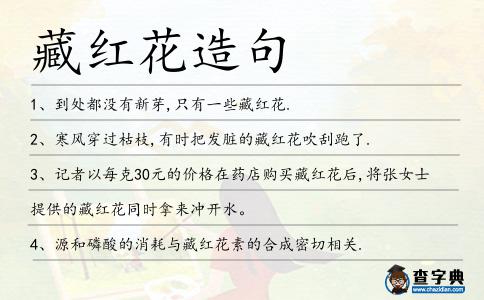 藏紅花造句