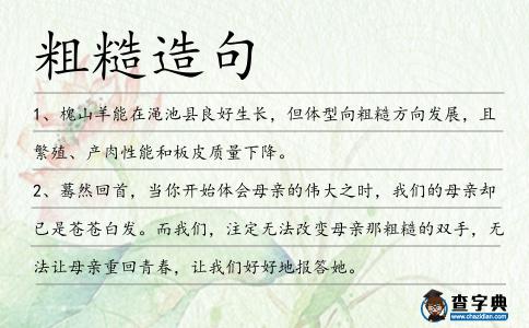 粗糙造句