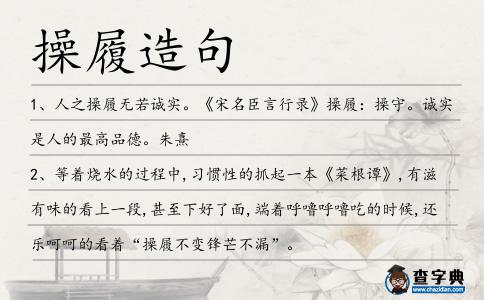 操履造句