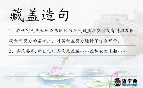 藏蓋造句