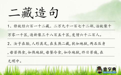 二藏造句