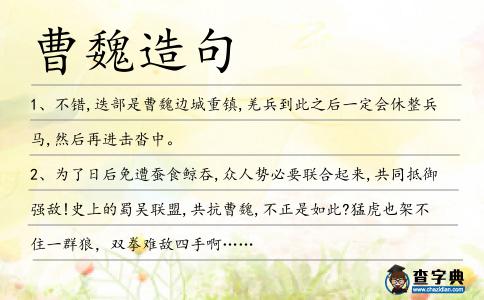 曹魏造句