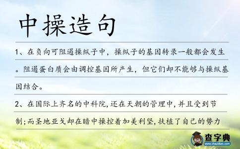 中操造句