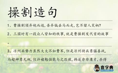 操割造句