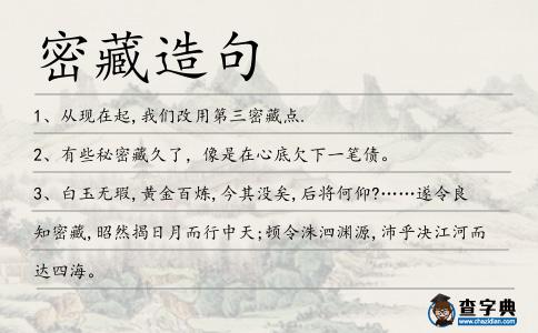 密藏造句