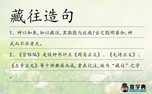 藏往造句