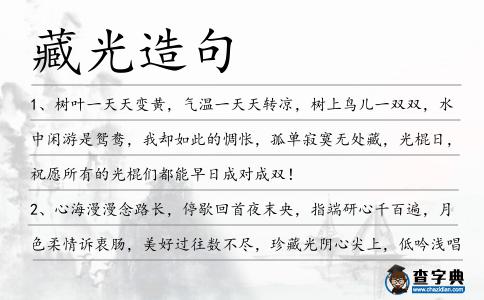 藏光造句