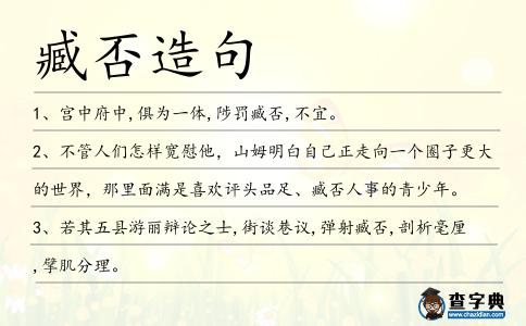 臧否造句