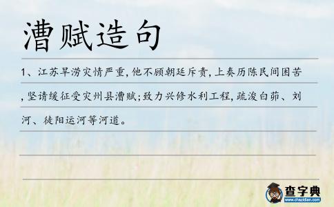 漕賦造句