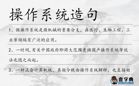 操作系統(tǒng)造句