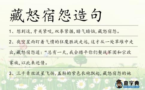 藏怒宿怨造句