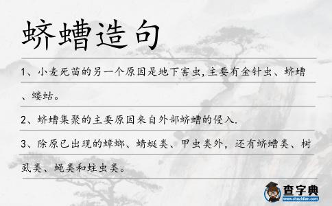 蠐螬造句