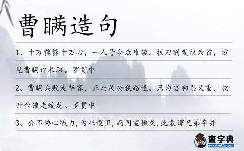 曹瞞造句