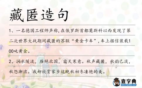 藏匿造句
