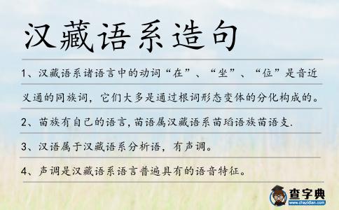漢藏語系造句