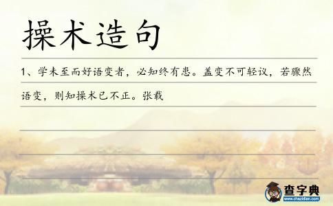 操術造句