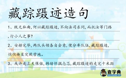 藏蹤躡跡造句