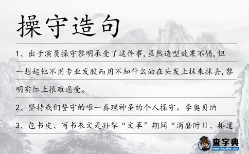 操守造句