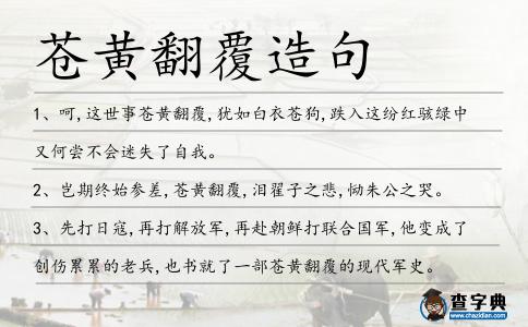 蒼黃翻覆造句