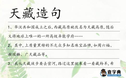 天藏造句