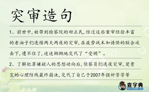 突審造句