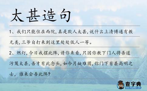 太甚造句