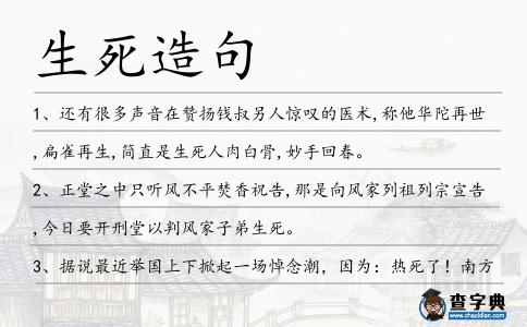 生死造句