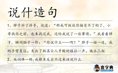 說(shuō)什造句