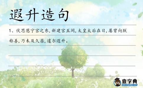 遐升造句