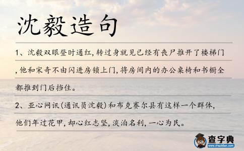 沈毅造句