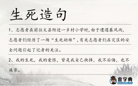 生死造句