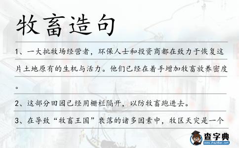 牧畜造句
