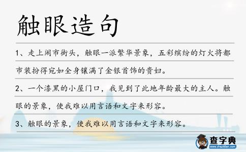 觸眼造句