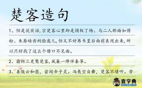 楚客造句