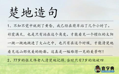楚地造句
