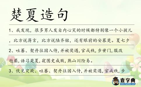 楚夏造句