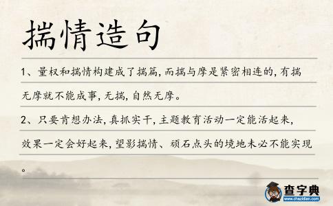 揣情造句