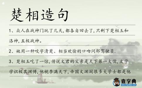 楚相造句