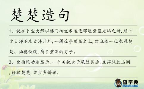 楚楚造句