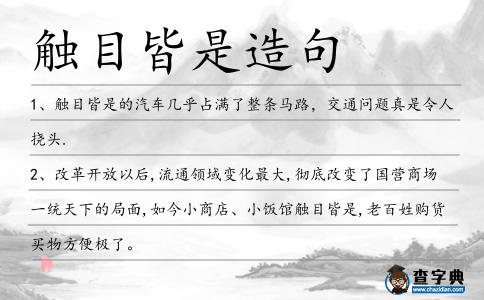 觸目皆是造句